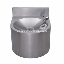 Commercial Catering Hand Wash Basin with Splashback, Wall Hung Stainless Steel Hand Wash Sink for Restaurant